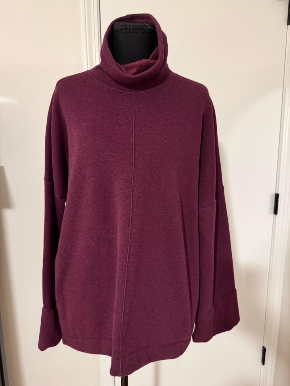 Athleta Plum Cowl Neck Oversized Sweater